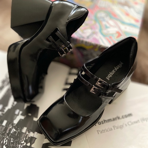 Free People X Jeffrey Campbell Reine Double Strap Platform Block Heel Mary Janes - Picture 3 of 11